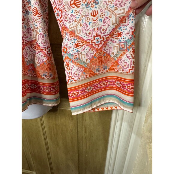 Altar'd State Womens Long Sleeve Cut Out Back Aztec Top Medium - Picture 4 of 7